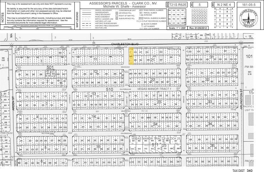 4805 E Charleston Blvd, Las Vegas, NV for sale - Plat Map - Image 1 of 1