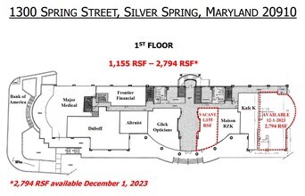 1300 Spring St, Silver Spring, MD for rent Floor Plan- Image 1 of 1