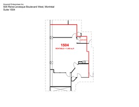 501-505 Boul René-Lévesque O, Montréal, QC for rent Site Plan- Image 1 of 4