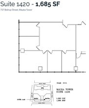 733 Bishop St, Honolulu, HI to rent Floor Plan- Image 1 of 1