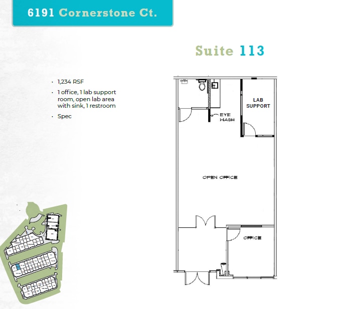 6185 Cornerstone Ct E, San Diego, CA to rent Floor Plan- Image 1 of 1