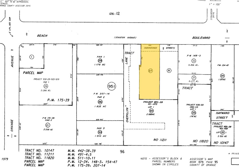 705 S Beach Blvd, Anaheim, CA for sale - Plat Map - Image 1 of 1