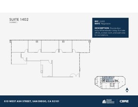 610 W Ash St, San Diego, CA to rent Floor Plan- Image 1 of 1