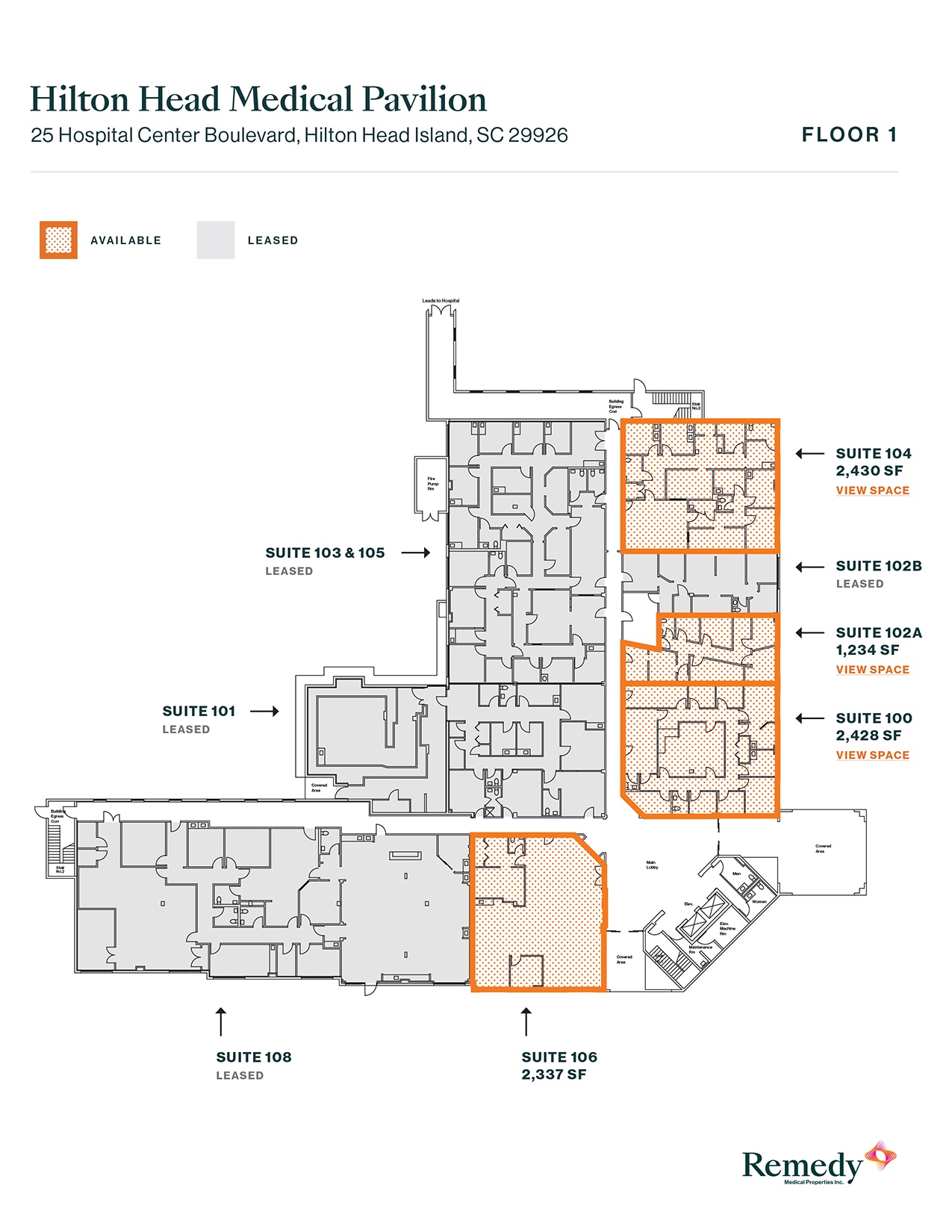 25 Hospital Center Blvd, Hilton Head, SC to rent Floor Plan- Image 1 of 2