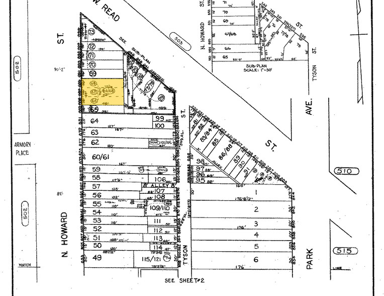 885-889 N Howard St, Baltimore, MD for sale - Plat Map - Image 1 of 4