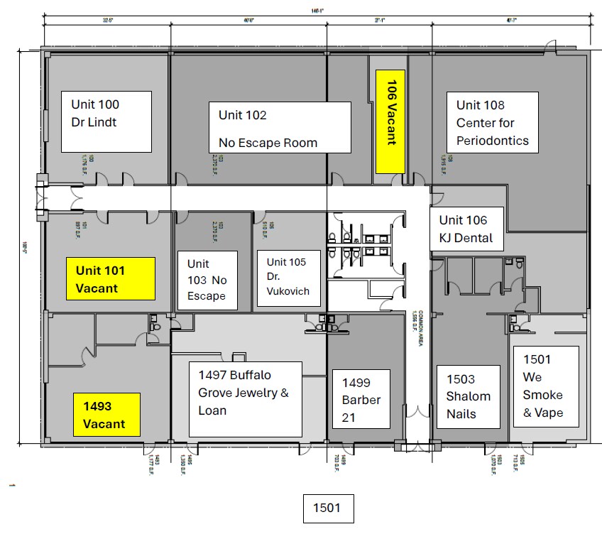 1397-1501 W Dundee Rd, Buffalo Grove, IL to rent Site Plan- Image 1 of 1