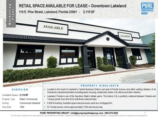 More details for 110 E Pine St, Lakeland, FL - Retail for Rent