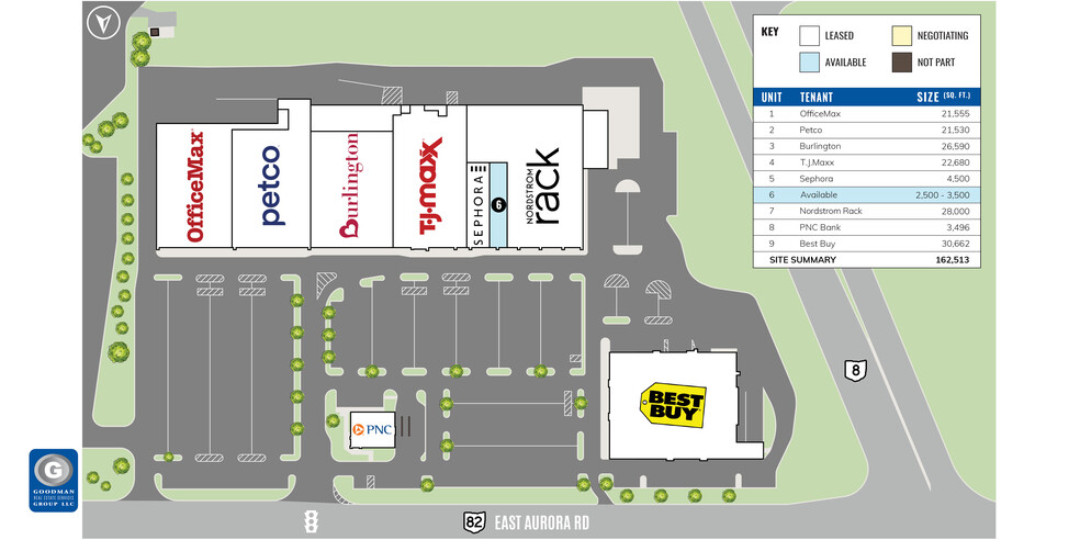 496-524 E Aurora Rd, Macedonia, OH for rent - Site Plan - Image 3 of 7