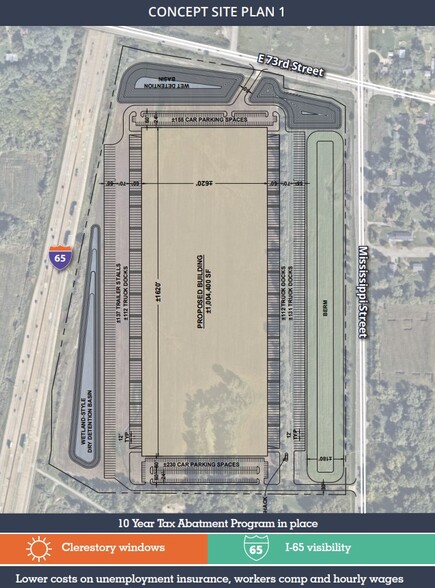 1525 E 73rd Ave, Merrillville, IN for rent - Site Plan - Image 2 of 2