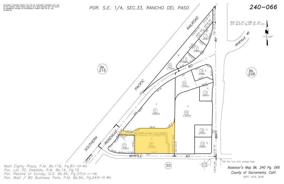 3437 Myrtle Ave, North Highlands, CA for rent - Plat Map - Image 3 of 3