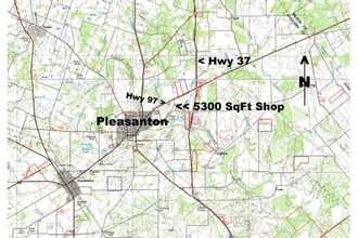 371 Corgey Rd, Pleasanton, TX - aerial  map view