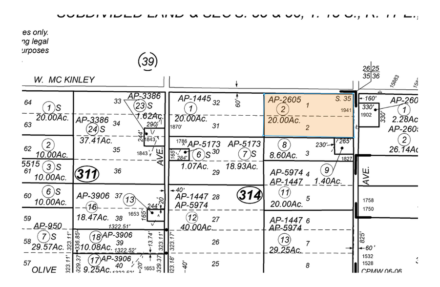 1941 N Siskiyou Ave, Kerman, CA for sale - Plat Map - Image 2 of 2