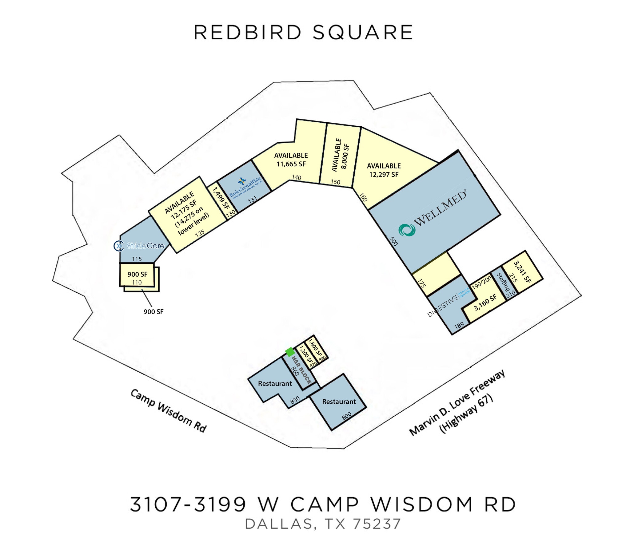 3107 W Camp Wisdom Rd, Dallas, TX to rent Site Plan- Image 1 of 1