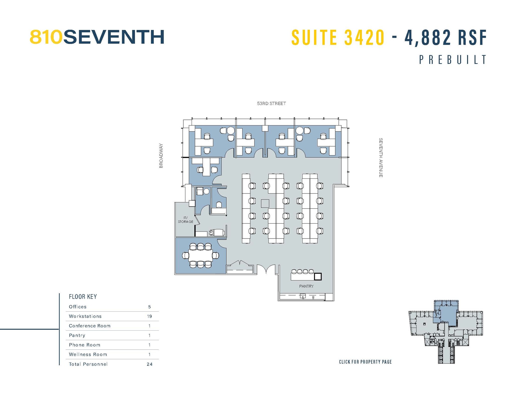 810 Seventh Ave, New York, NY for rent Floor Plan- Image 1 of 1