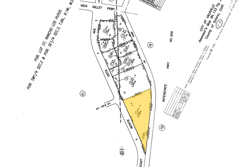 2300 E Monte Vista Ave, Vacaville, CA for rent - Plat Map - Image 2 of 7