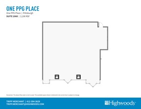 1 PPG Pl, Pittsburgh, PA for rent Site Plan- Image 1 of 1