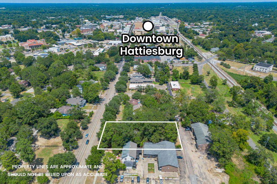 710 & 712 W. Pine St, Hattiesburg, MS for sale - Aerial - Image 3 of 10