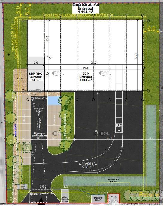 Light Industrial in Cabannes for sale Site Plan- Image 1 of 3