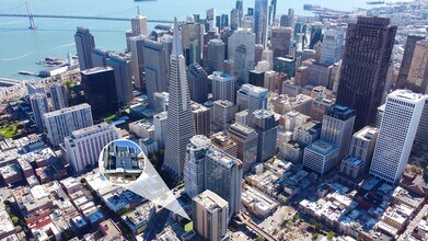 646-654 Washington Street, San Francisco, CA - aerial  map view