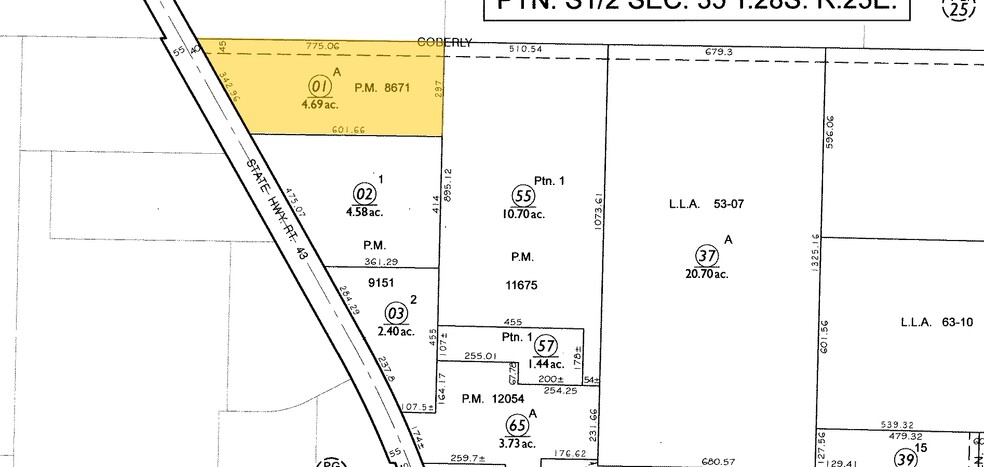 9710 Enos Ln, Bakersfield, CA for sale - Plat Map - Image 1 of 1