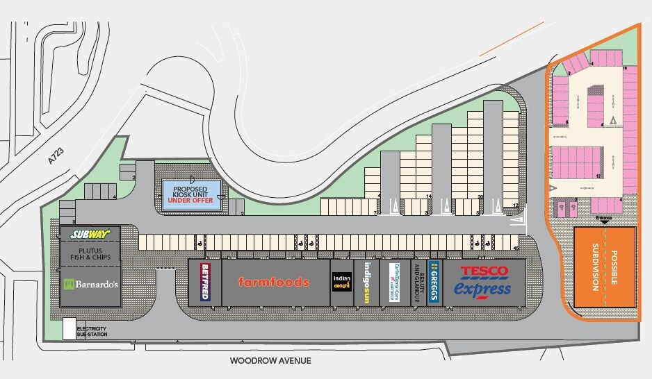 Bell Quadrant, Carfin to rent Site Plan- Image 1 of 4