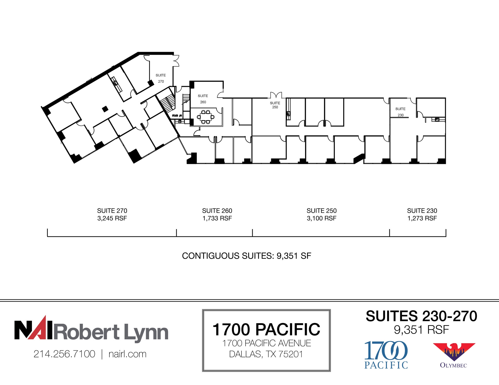1700 Pacific Ave, Dallas, TX to rent Floor Plan- Image 1 of 2