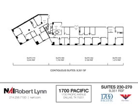 1700 Pacific Ave, Dallas, TX to rent Floor Plan- Image 1 of 2