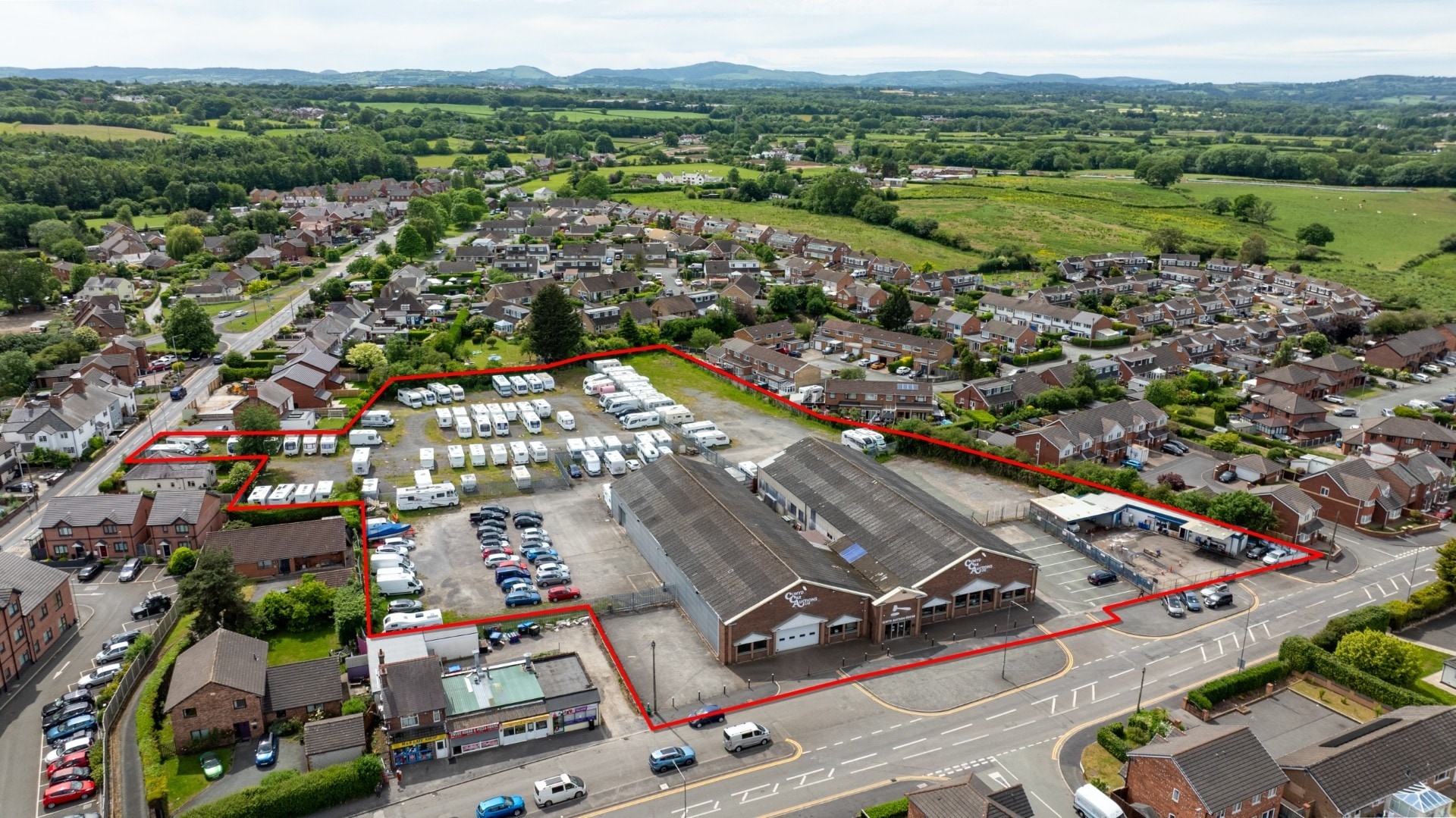 Land at Clwyd Car Auctions portfolio of 2 properties for sale on LoopNet.co.uk Aerial- Image 1 of 10