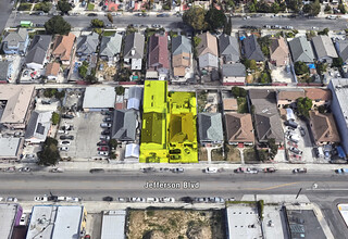 827 E Jefferson Blvd, Los Angeles, CA - aerial  map view