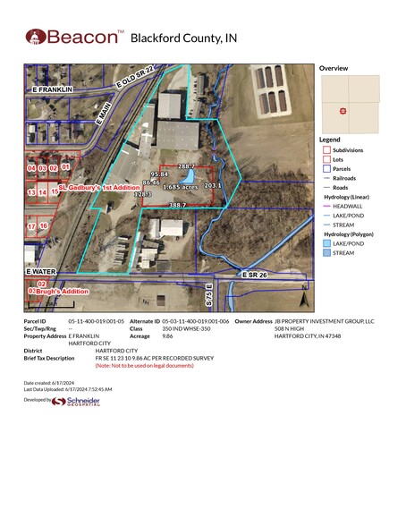 729 Water Street, Hartford City, IN for rent - Site Plan - Image 2 of 9