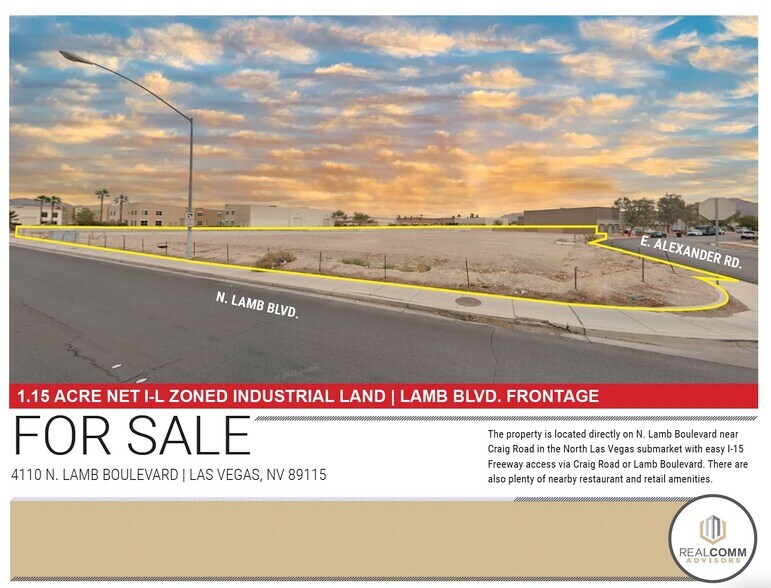 4110 N Lamb Blvd, Las Vegas, NV for sale - Building Photo - Image 1 of 1