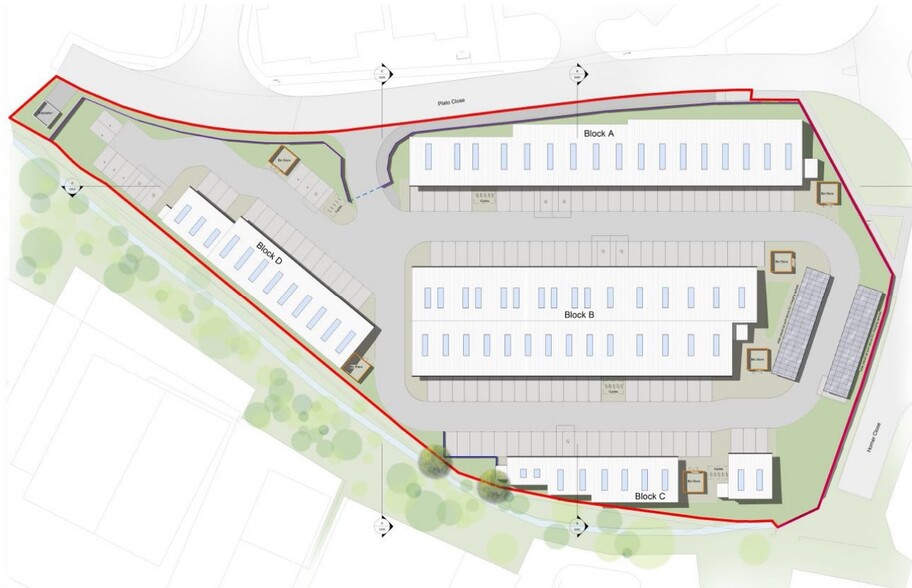 Plato Close, Warwick for rent - Site Plan - Image 2 of 2