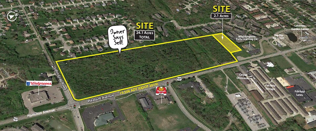 Pleasant Ave, Fairfield 45014 24 AC Commercial Site in Fairfield Ohio