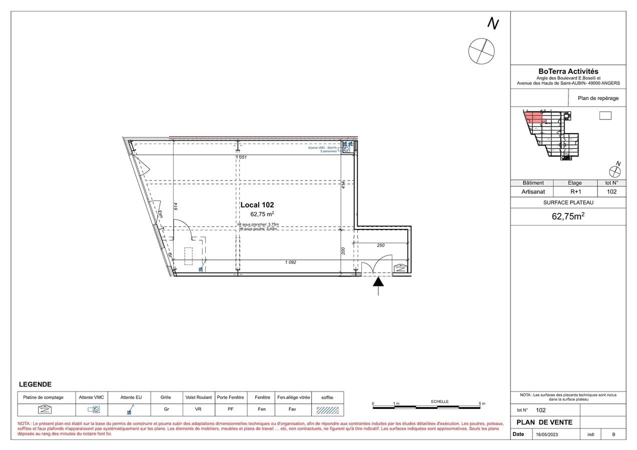 25 Boulevard Elisabeth Boselli, Angers, MEL 49100 - Unit 102 -  - Floor Plan - Image 1 of 6