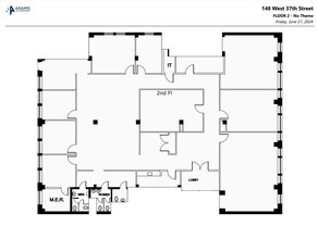 148 W 37th St, New York, NY for rent Floor Plan- Image 1 of 5