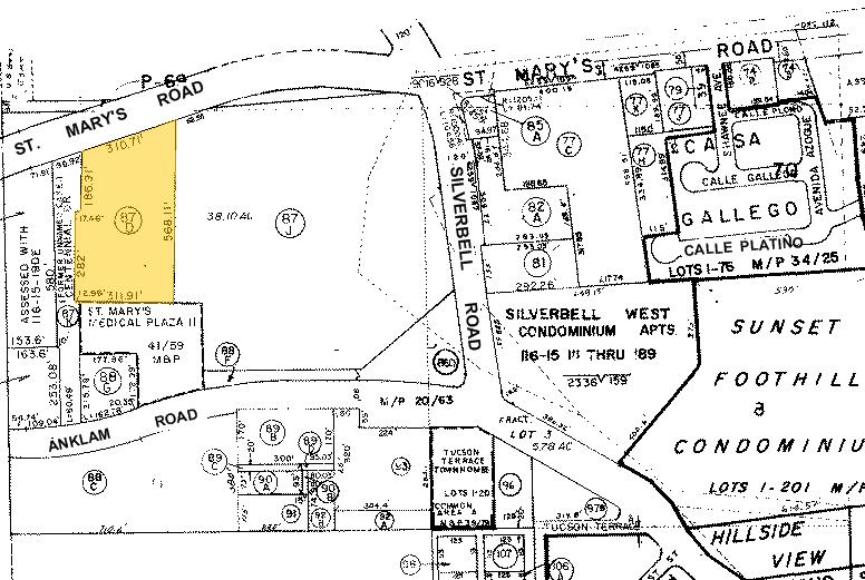 1701 W Saint Marys Rd, Tucson, AZ for sale - Plat Map - Image 1 of 1