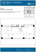 750 W Pender St, Vancouver, BC for rent Floor Plan- Image 1 of 1