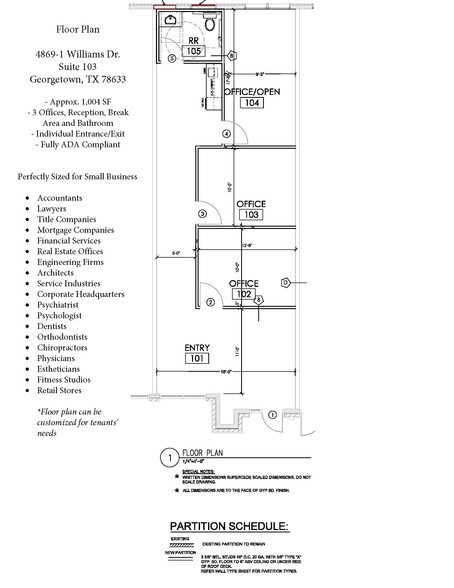 4869-1 Williams Drive, Georgetown, TX for rent - Floor Plan - Image 2 of 23