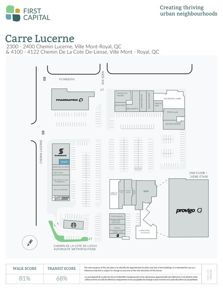 2300-2380 Ch Lucerne, Mont-Royal, QC for rent - Site Plan - Image 2 of 19