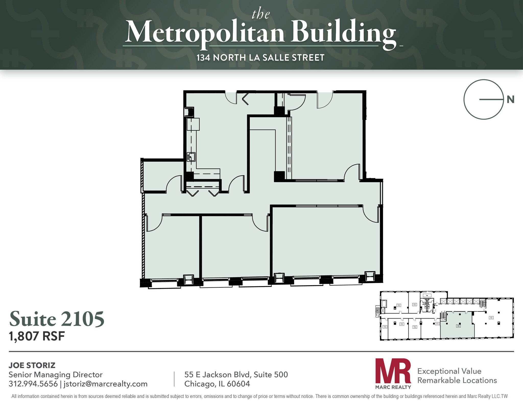 134 N LaSalle St, Chicago, IL to rent Floor Plan- Image 1 of 1