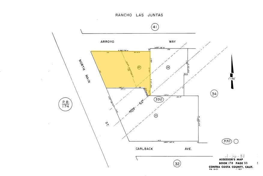 1890 N Main St, Walnut Creek, CA for sale - Plat Map - Image 1 of 1