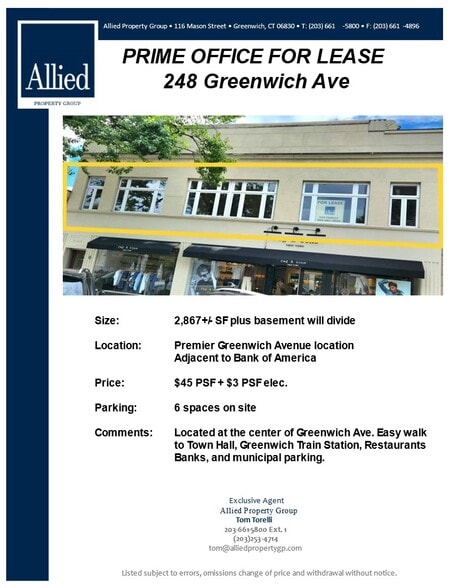 244 Greenwich Ave, Greenwich, CT for rent - Building Photo - Image 1 of 9