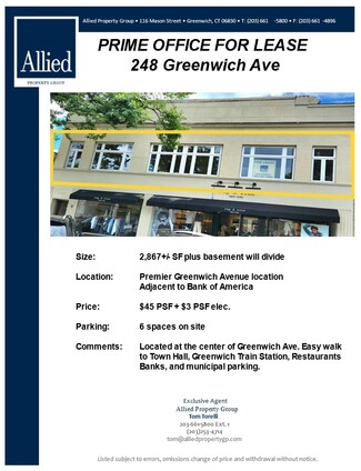 More details for 244 Greenwich Ave, Greenwich, CT - Office for Rent