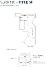 733 Bishop St, Honolulu, HI to rent Floor Plan- Image 1 of 1