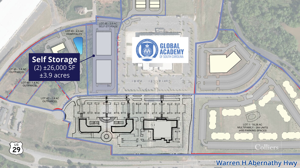 9768 Warren H Abernathy Hwy, Spartanburg, SC for sale - Site Plan - Image 1 of 2