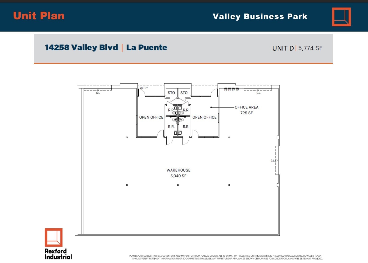 14278 Valley Blvd, City Of Industry, CA to rent Floor Plan- Image 1 of 1