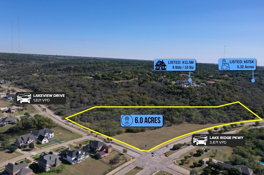 600 Lake Ridge Pky, Cedar Hill, TX for sale - Aerial - Image 2 of 4