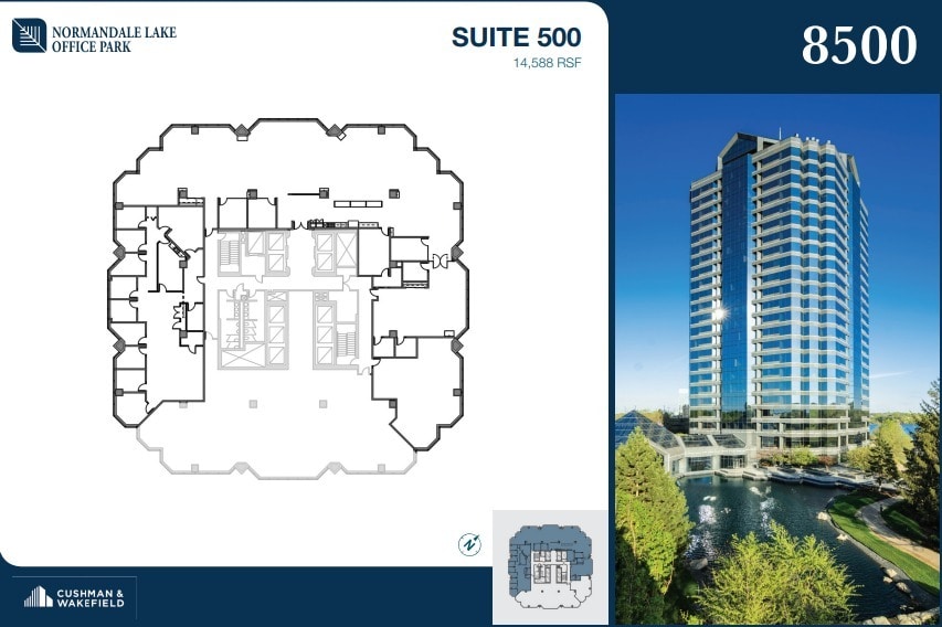 8000-8500 Normandale Lake Blvd, Bloomington, MN to rent Floor Plan- Image 1 of 2