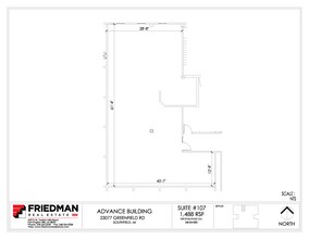 23077 Greenfield Rd, Southfield, MI for rent Floor Plan- Image 1 of 4