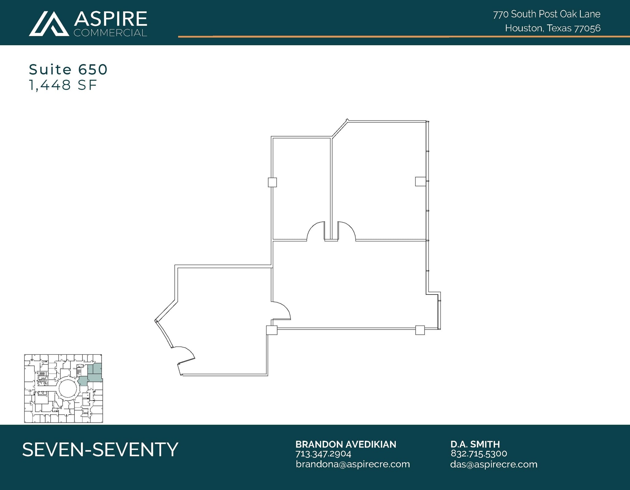 770 S Post Oak Ln, Houston, TX to rent Floor Plan- Image 1 of 2